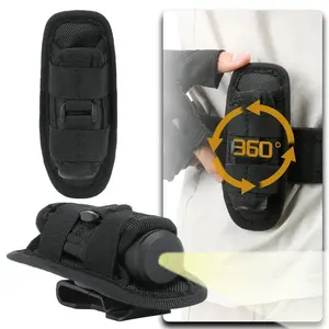 Adjustable Rotating Outdoor Tactical Flashlight Case, Multi-Functional Flashlight Bag, Waist Strap Compatible, Bright Light Outdoor Gear