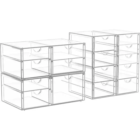 Extra-Large Acrylic Cosmetic Organiser - 30-Drawer Multifunctional Storage Container for Tabletop Vanity & Dresser Organization, 16-Drawer Variant Option Included (Beauty Storage Solutions)
