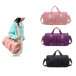 Sports Gym Bag with Wet Pocket & Shoes Compartment， for Women and Men Swim Sports Travel Gym Bag Lightweight and easy Carry on PinkWaterproof Shoulder Weekender Bag