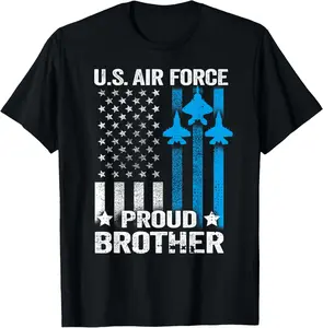 Cotton(pure) Vintage Proud Brother US Air Force T Shirt - USAF T-Shirt