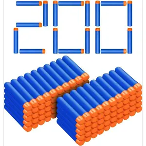 200 Nerf  Blaster Compatible Dart Bullets,200Pcs Nerf Bullet Refill Darts Ammo Premium Foam Bullets Pack Compatible for Nerf  Elite Guns,summervibes