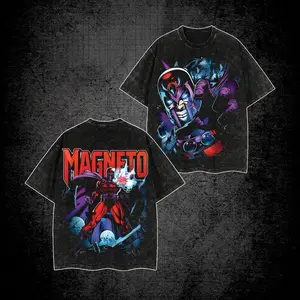 Magneto Premium Acid Washed T-Shirt, XMen Omega Level Mutant Graphic Shirt, Erik Lehnsherr Tee, Character Comics Fans Shirt, Superhero Washed Shirt, Comic Book Fans T-Shirt, Superhero Graphic Tee
