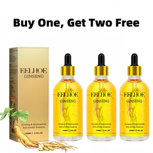 Ginseng Essence Serum - Facial Moisturizing Essence for Delicate Elastic Skin Around the Eyes & Full Face with Glycerin & Panthenol - Cleansing, Gentle