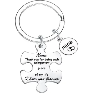 Nana Keychain from Granddaughter Grandson Mother's Day Gifts for Grandma Nana Keyring Christmas Birthday Gifts for Nana I Love You Nana Keychain Gifts