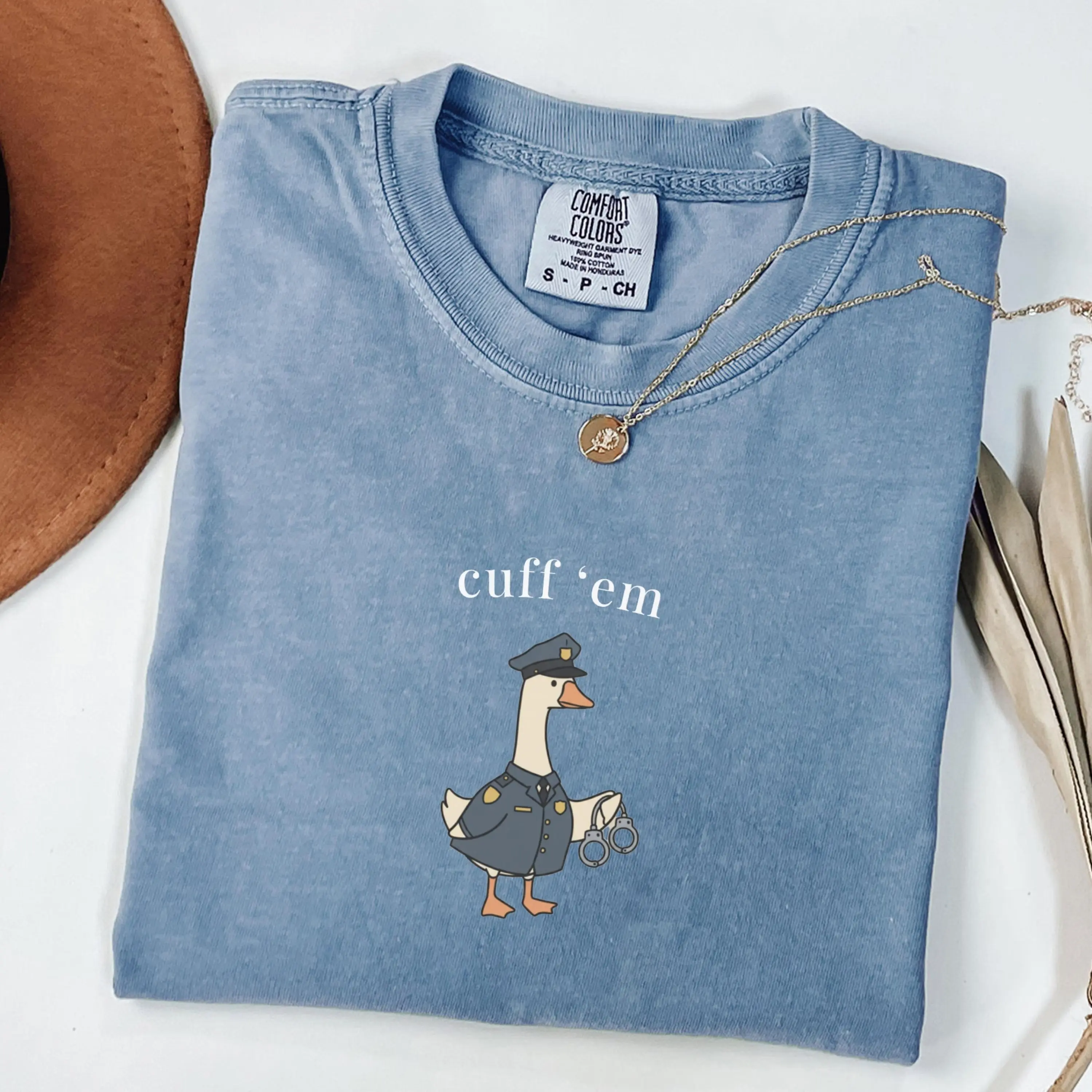 Comfort Colors Funny Police Goose Shirt, Police Officer Shirt, Cop Gift, Police Fathers Day Gift, Cute Law Enforcement Tee