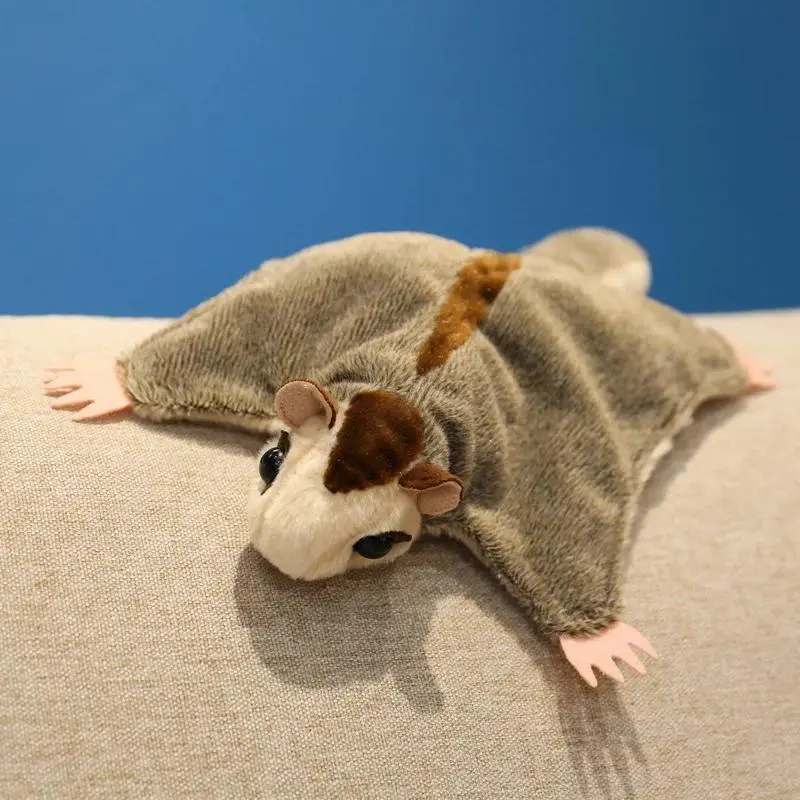 New Super Cool  Flyling Sugar Glider Plush Toys Cozy Soft Flying Squirrel Toys Cute Hand Center Pets Funny Gift To Kids