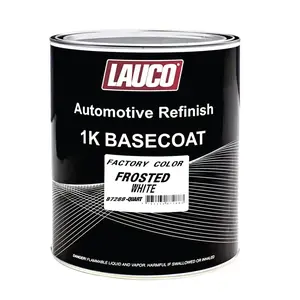 LAUCO 1K Basecoat Frosted White – White Automotive Paint – Factory Color Match – 1 Quart – Spray Gun Ready – 1:1 Mixing Ratio – Car Repaint Base Coat [87288-Quart]