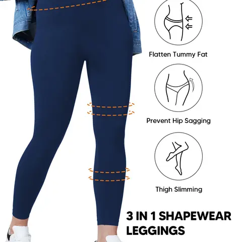 Women's Plain High Waist Tummy Control Butt Lifting Thigh Slimming Shapewear Leggings, High Stretch Seamless Skinny Pants, Women's Shapewear Bottoms for All Seasons, Seamless Body Legging, High Waisted Legging, High Waists Leggings, Butt Shaping Leggings