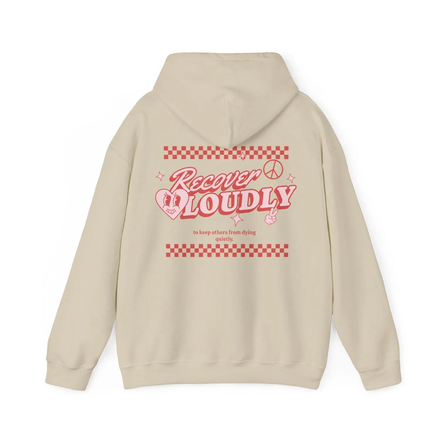 Recover Loudly Hoodie, Sobriety Hoodie, Addiction Recovery, Cute Aa Shirt, Na Sweatshirt, Soberversary Gift, Sober, End Overdose, Unisex matter hoodies