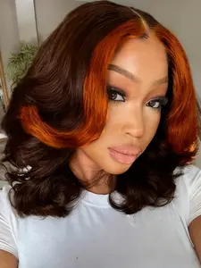 Women Short Body Wave Lace Bob Style Synthetic Hair Wig, Heat Resistant Design for Everyday Use, Stylish & Versatile Daily Wear, Body Wavy Wigs