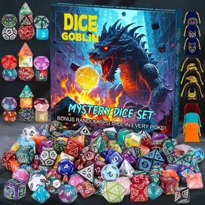 Surprise Dice Box - mystery Random 9 Complete Polyhedral Dice Sets with 9 Random Bags, Wide Range of Patterns, Surprise Blind Box DND Gifts for Dungeons & Dragons, Role Playing Table party Game