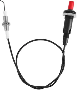 B BRAZIFY  Igniter with Spark Ignition, Metal Propane Push Button Threaded Electrode Grill Igniter Replacement for Gas Fireplace BBQ Torch Kitchen Outdoor Practical Accessories Propane Piezo Igniter Kit PB Series Igniter Fire Starter Utensils