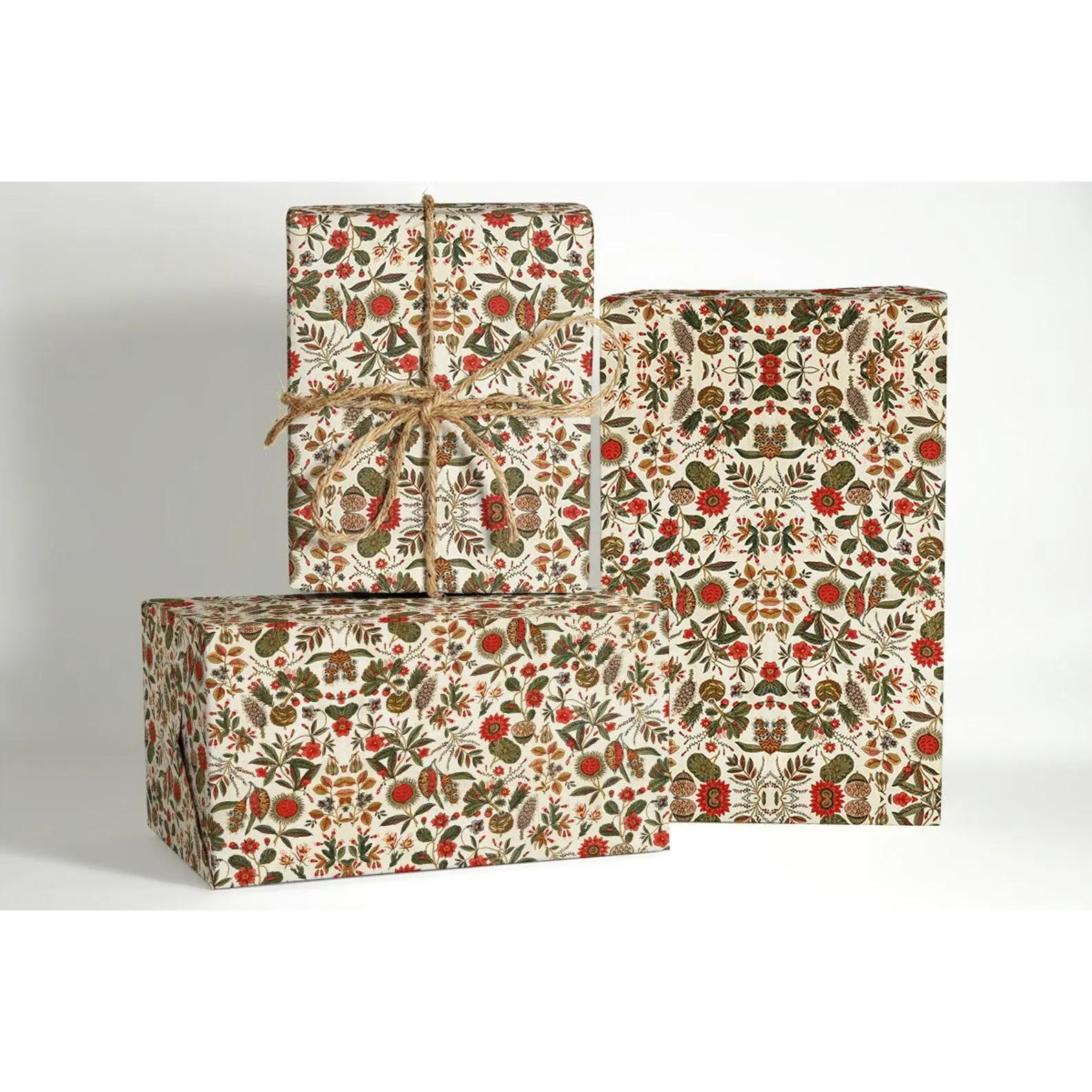 French Textile Wrapping Paper Roll, 18th century, Vintage Christmas Wrapping Paper, Classic, Boho Pattern, Winter Holiday Gift Wrap d3saaa