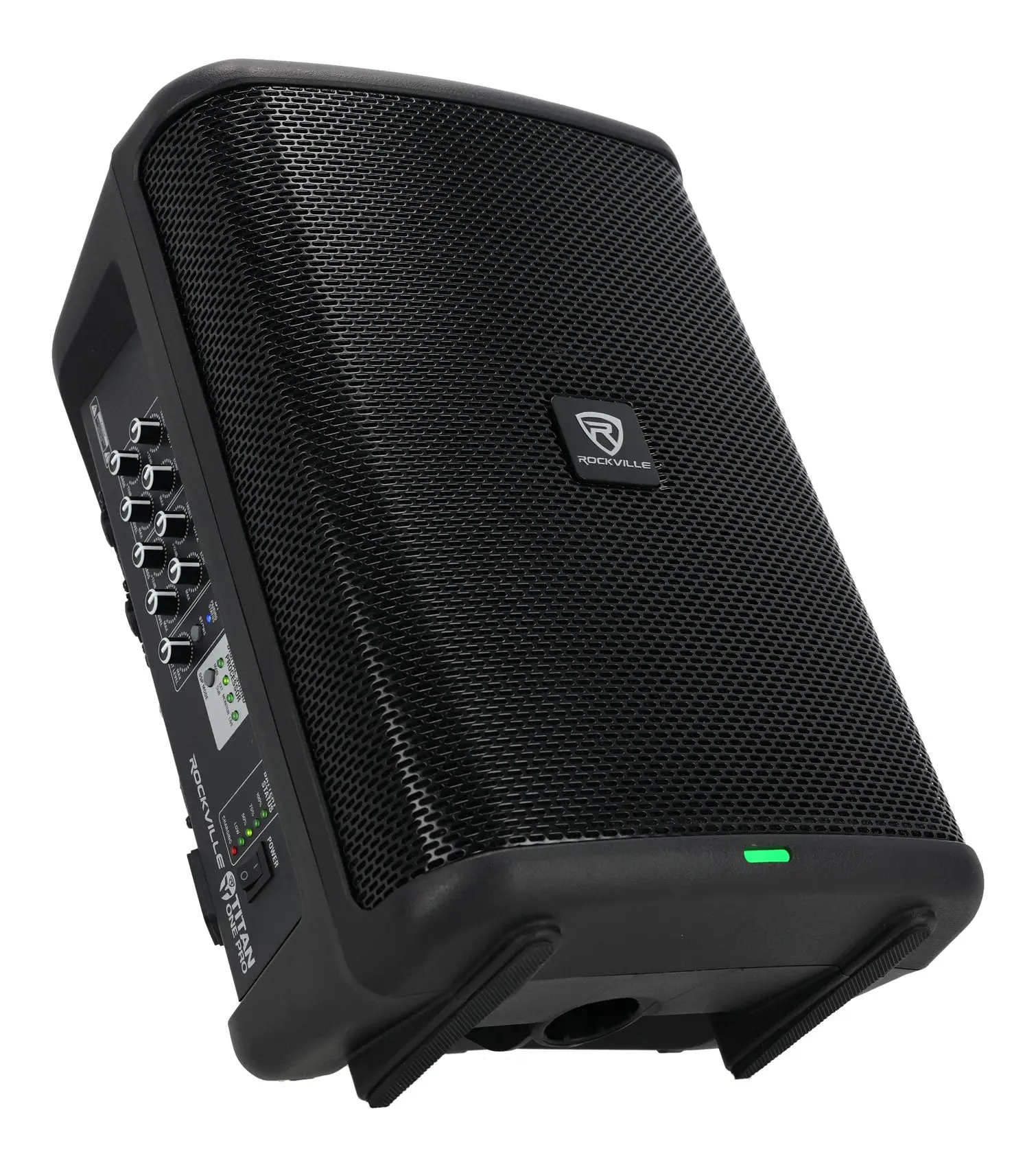 TITAN ONE PRO 8" Portable PA Speaker 600W Rechargeable - For Outdoor Live Performance & Events, with 15-Hour Battery Life, Bluetooth, True Wireless Stereo & 4-Channel Mixer
