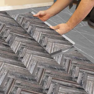 Classic Self-Adhesive Wood Grain Sticker, Seamless Vinyl Decal for Bathroom Kitchen Home Decor DIY, Ideal for Floor and Home Renovation