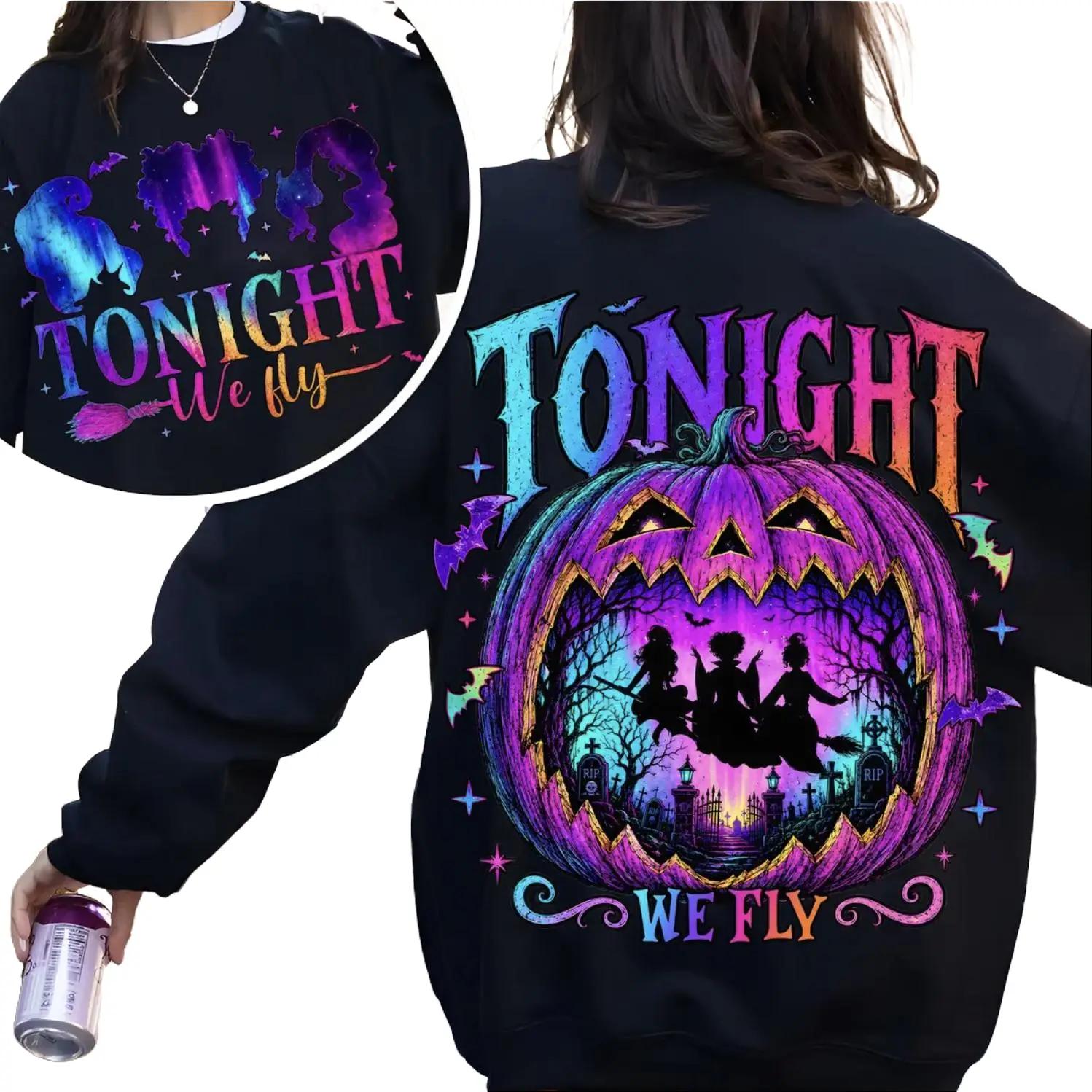 Neon Halloween Witches Sweatshirt Or T-Shirt, Sisters Witches Tee, Halloween Shirt, Spooky Season Outfit, Pumpkin Season Gifts, Halloween Gift For Her