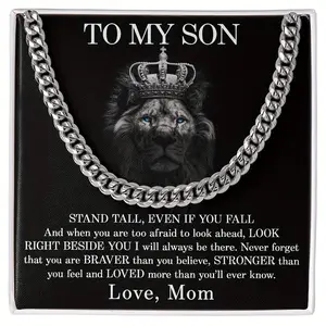 To My Son - Lion's Courage Chain Necklace