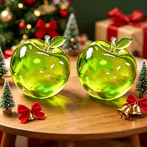 1/2pc Ice Sand Green Apple Stress Relief Toy, Stress Relief Fidget, Relieve Anxiety, Slow Rebound, Party Gift, Festival Gift Creativity, Soft and Slowly Rising Stress Relief Toy - Cute Desktop Accessory for Office Workers, Stress Relieving Accessory