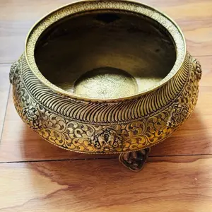 Brass Asthamangal Butte Kotah - Traditional Design with Intricate Patterns