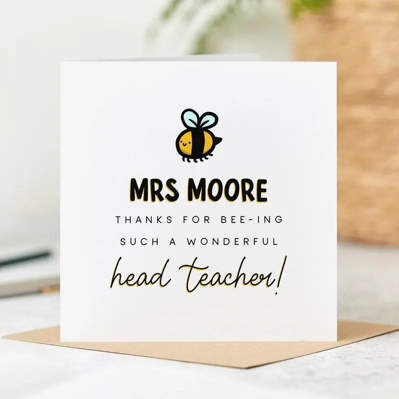 Teacher Appreciation Card, 1 Count Thank You Card for Homeroom Teacher, Back to School Season Gift, Greeting Card for Teacher