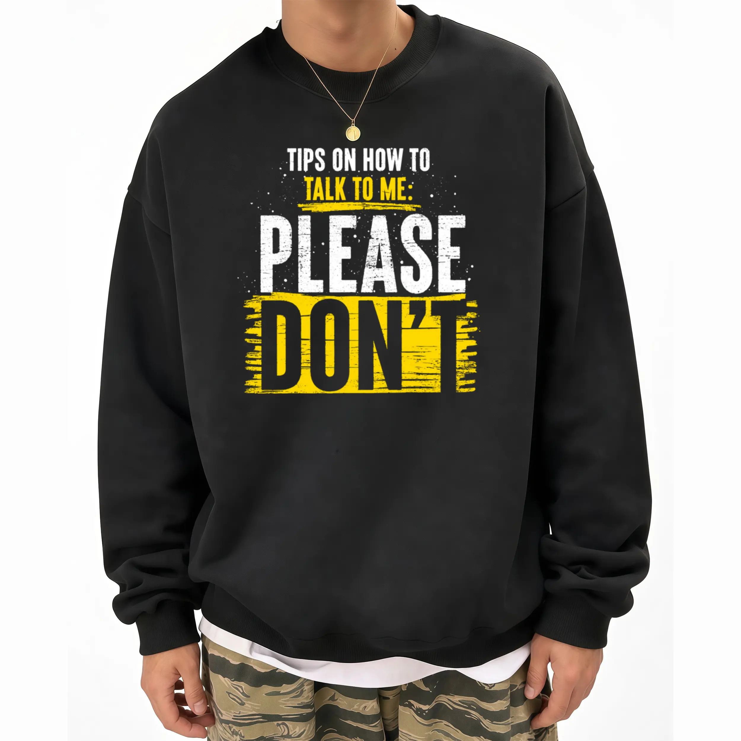 Casual Long Sleeve Printed Sweatshirt – Antisocial Humor Quote for Comfortable Summer Wear, Unisex Style