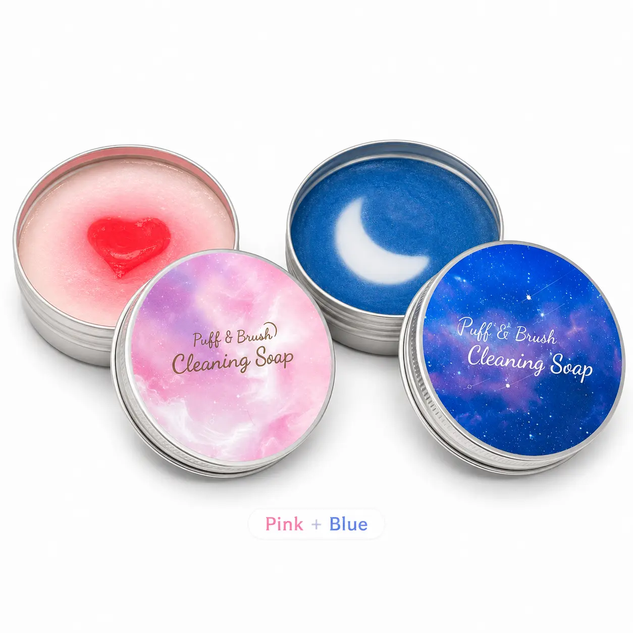 Pink heart 60g + Blue Moon 60g