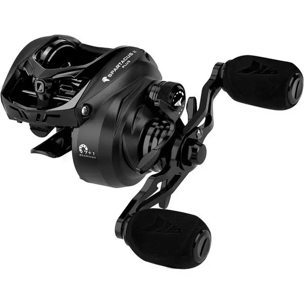 Spartacus II Plus Baitcasting Reel, DualBalance Magnetic Braking System, 8.0:1 High-Speed Gear Ratio, Ultralight 6 oz, 7+1 MaxiDur Double-Shielded Ball Bearings, Fishing Reels