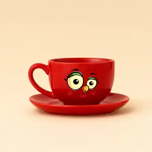 Taza de Capuchino Roja Taza de Capuchino Roja