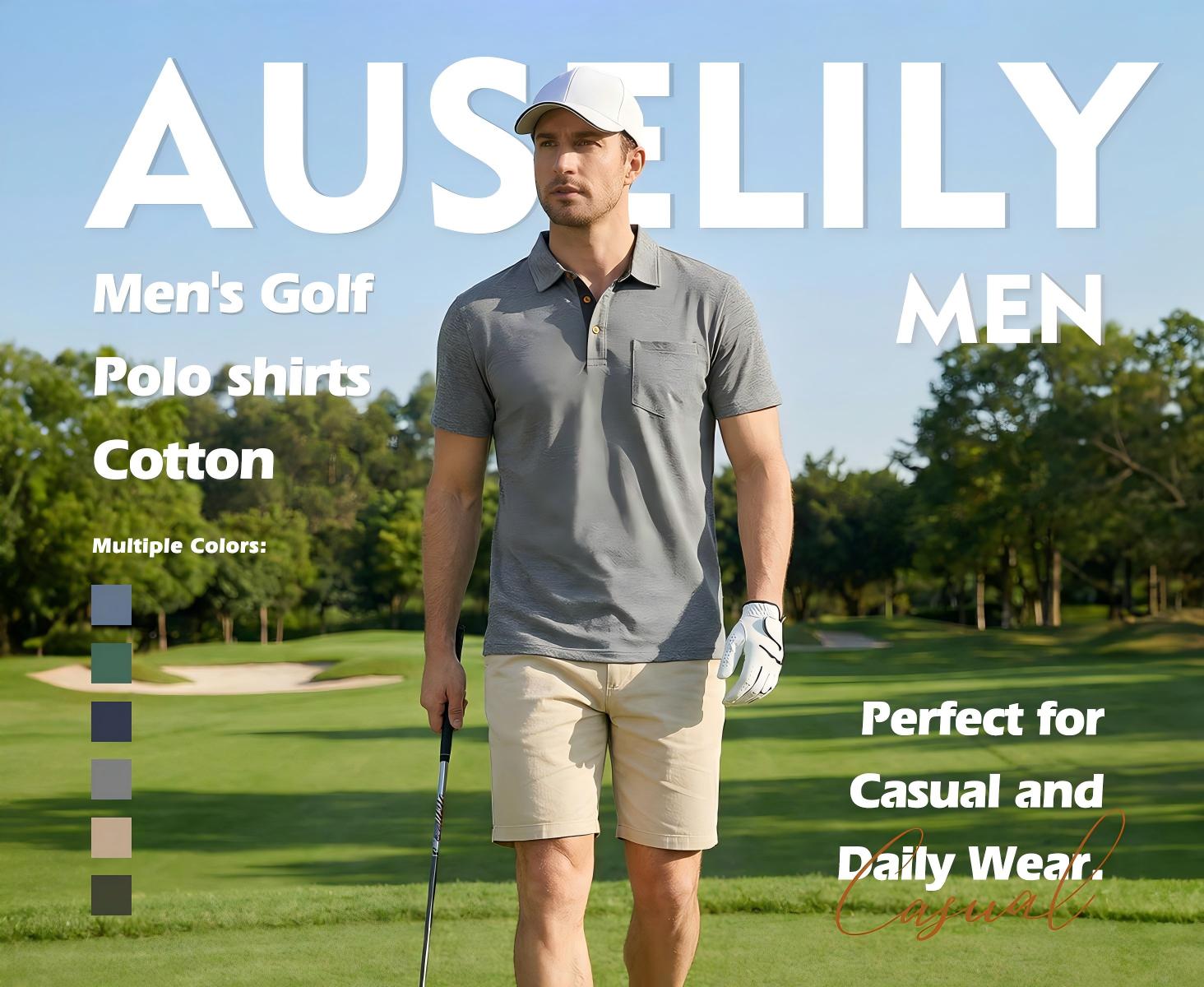 AUSELILY Menswear Men's Short-Sleeve Casual Color-Block Collar Polo Henley Shirt, Men's Casual Clothes, Shortsleeve,clothes for back to school,first day of school outfits AUSELILY Menswear Men's Short-Sleeve Casual Color-Block Collar Polo Henley Shirt, Men's Casual Clothes, Shortsleeve,clothes for back to school,first day of school outfits