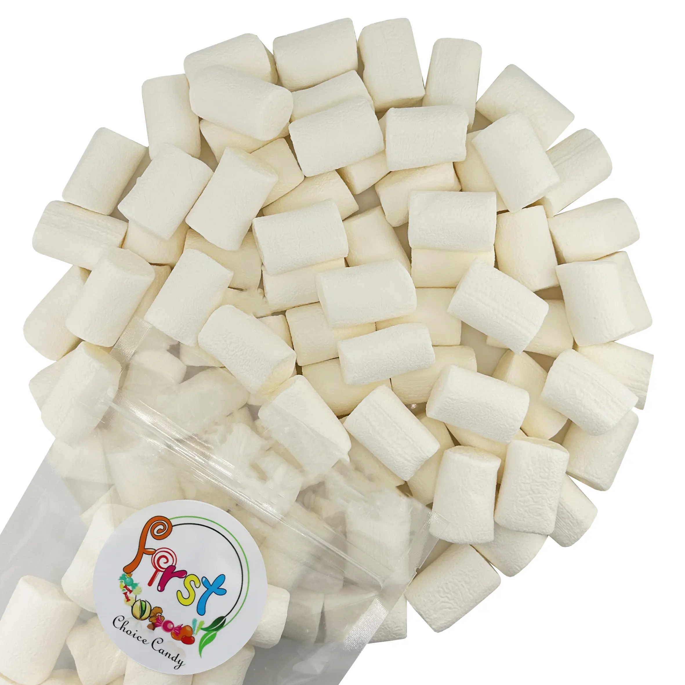 WHITE VANILLA FLAVOR MEDIUM SIZE MARSHMALLOWS 8 OZ BAG
