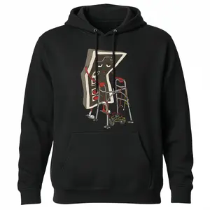 Old Gamer Retro Video Game hoodie Graphic Cotton Sweatshit Round Neck long Sleeves Guatemalan Pride TeddyBear Design Comfortable Casual Outfit unisex