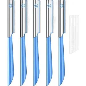 Women Facial Razor for Hair Removal - Dermaplaning Tool Peach Fuzz Trimmer, Fine Hair Remover Eyebrow Razors and Dermaplane Face Shavers Women's Exfoliating for Sensitive Skin Essential Travel