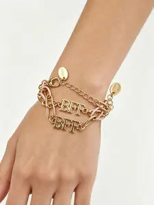 New Trendy Style Letter Bracelet, Elegant Stainless Steel Boho Charm, Perfect Gift for Valentine's Day and Special Occasions