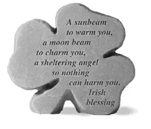 212 MAIN Outdoor Cast Stone Weatherproof Engraved Garden Accent - Rough Finish Wall Decor, Wall-Mount Piece with "A Sunbeam To Warm You" Engraving, 6.75 in x 6 in