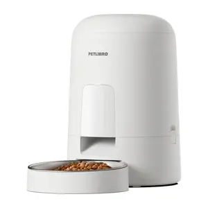 2L Air Automatic Cat Feeder, Battery-Operated Food Dispenser with 180-Day Battery Life, AIR Timed Feeder for Cats & Dogs, White