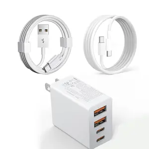 JOZASHON 2Pack USB C Charger Block, 40W Fast USB C Wall Charger 4-Port PD Power Adapter + QC Wall Plug Multiport Type C Charging Block Cube for iPhone 16 15 14 Pro Max XR XS 8 7, iPad, Galaxy, Tablet - White Electronic Cellphone and Smartphone