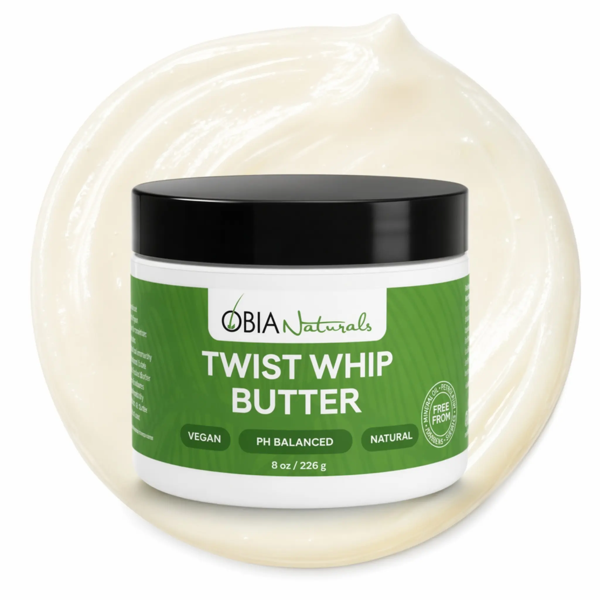 OBIA Naturals Twist Whip Butter – Curl Definition Butter for Twist Outs, Braid Outs & Bantu Knots, Type 4, 8 oz