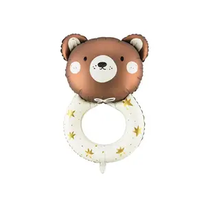 26" Teddy Bear Rattle Mylar Balloon