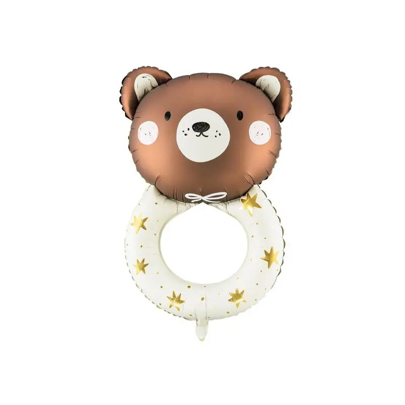 26" Teddy Bear Rattle Mylar Balloon