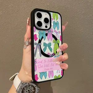 Premium Magnetic Phone Case for iPhone17 Pro Max Plus Air11/12/13/14/15/16/promax Colorful Bow Pattern MagSafe Ready,Anti-Fall,Ultra-Thin Design | Perfect for Everyday Use