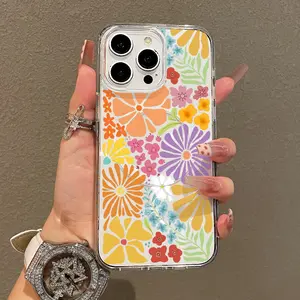 Magnetic  Case for iPhone11/12/13/14/15/16/17air promax, Flower Collage ,Spring Aesthetic Pattern Design Lightweight, cased,AntiScratch,and Trendy Protector Screen Protector Resistance Protection/TMYKLCX15