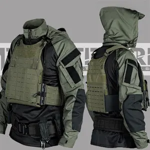Blackgrayversiontacticaltopcombatclothingspringandautumnlongsleevedwindfrogsuitpantssetjacketguard