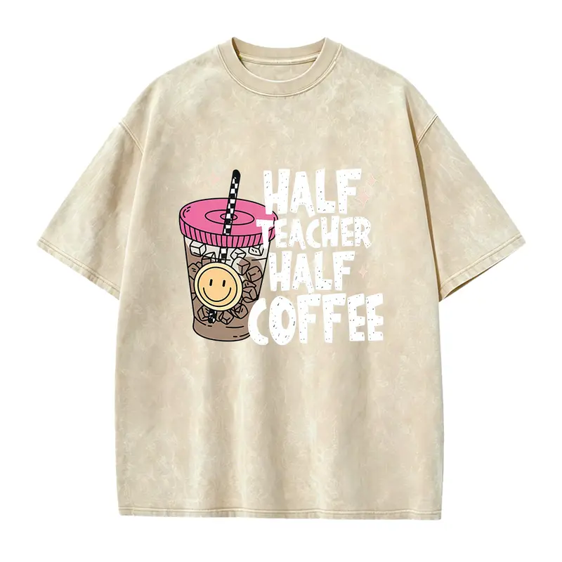 Half Teacher Half Coffee Shirt, Teacher Coffee Shirt, Funny Teacher Shirt, Coffee Lover Gift, Teacher Gifts, Back To School