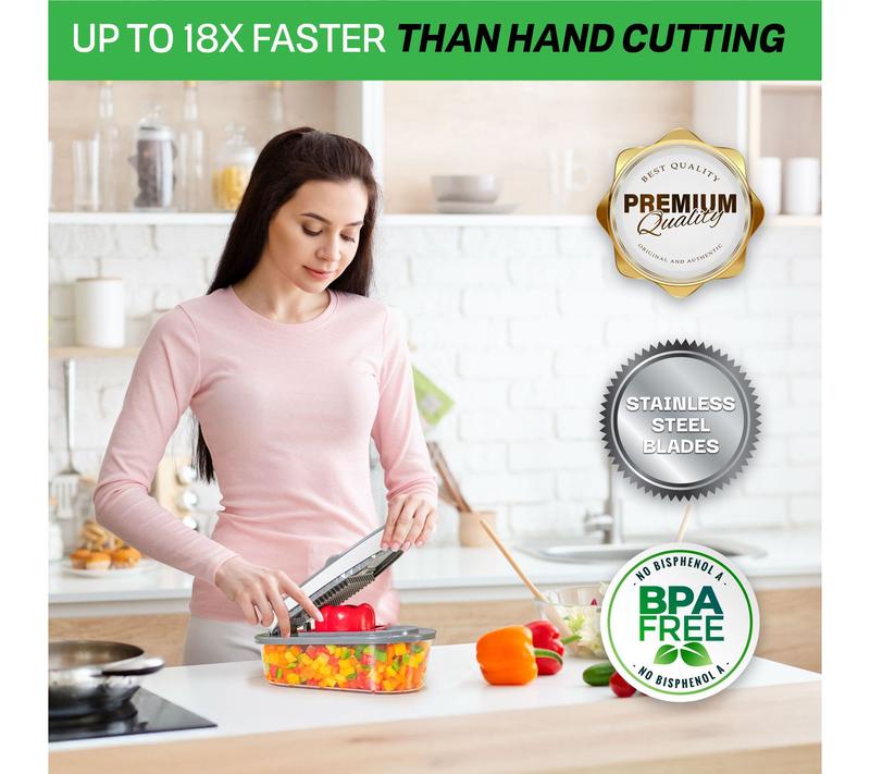 Chopzilla Multi-Function Food Chopper - 4 Interchangeable Cuts