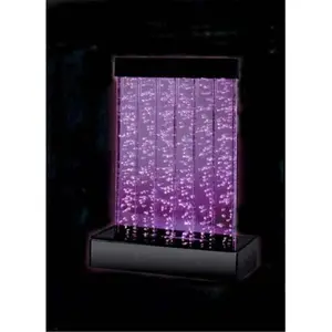 212 MAIN Midwest Tropical Water Panel Fountain - Acrylic Dog & Cat Feeding Supply, Quiet Sound Bubble Flow Wall Decor, Easy Clean Feature
