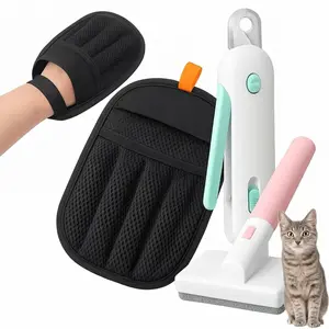 Pet Grooming Kit，Pet Hair Removal Glove for Cats & Dogs, Cat Nail Clippers Adjustable space size Protect the nail bloodline Reusable Brush for Cats Dogs Tool for Laundry, Couch, Carpet, Car Seat sleeke shedding comb cathair cleaning