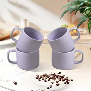 11 oz Coffee Mugs Set of 4,Ceramic Cups for Espresso,Cappuccino,Iced Coffee,Latte,Milk and Hot ,Dishwasher&Microwave Safe,for Men,Women and Engagement  for couples,Matte Finish,