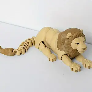 [Vibrant Lion Statue] Vibrant 3D Printed Lion Statue | Collectible Fantasy Creature, Ideal Gift for Birthdays, Holidays, Christmas, Halloween - Home Decor, Office Desk Ornament, Party Favors