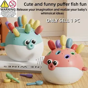 Early Education Puzzle Toy for Babies, Fine Motor Skills Development, Hand-Eye Coordination Training, Hedgehog Nail Insertion Game