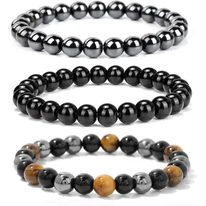 3pcs Wealth Money Bracelets,Healing Crystal Citrine African Turquoise Bracelets for Women Men,Lucky Feng Shui 8mm Natural Stone Green Aventurine Beaded Spiritual Gemstone Jewelry Gifts